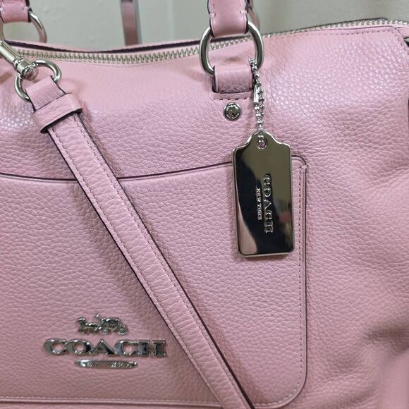 Coach Emma Pebbled Leather Satchel - Picture 4 of 16